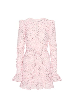 Mini Ruched Dress - Barely Pink Comb.