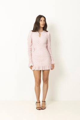 Mini Ruched Dress - Barely Pink Comb.