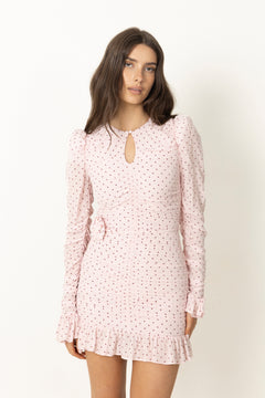 Mini Ruched Dress - Barely Pink Comb.
