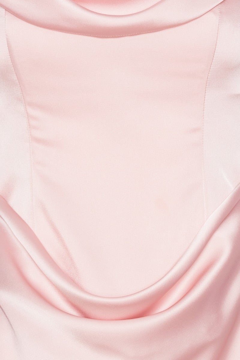 Corsage Long Dress - Blushing Bride