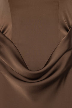Corsage Long Dress - Chicory Coffee