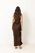 Corsage Long Dress - Chicory Coffee