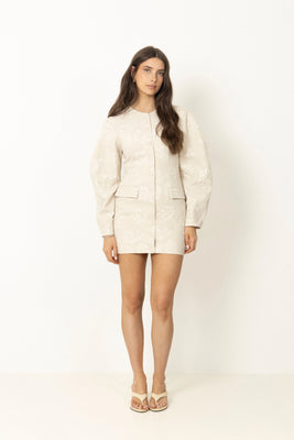 Jacquard Tailored Dress - Rainy Day