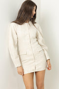 Jacquard Tailored Dress - Rainy Day