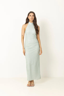 Beaded Maxi Dress - Ice Flow