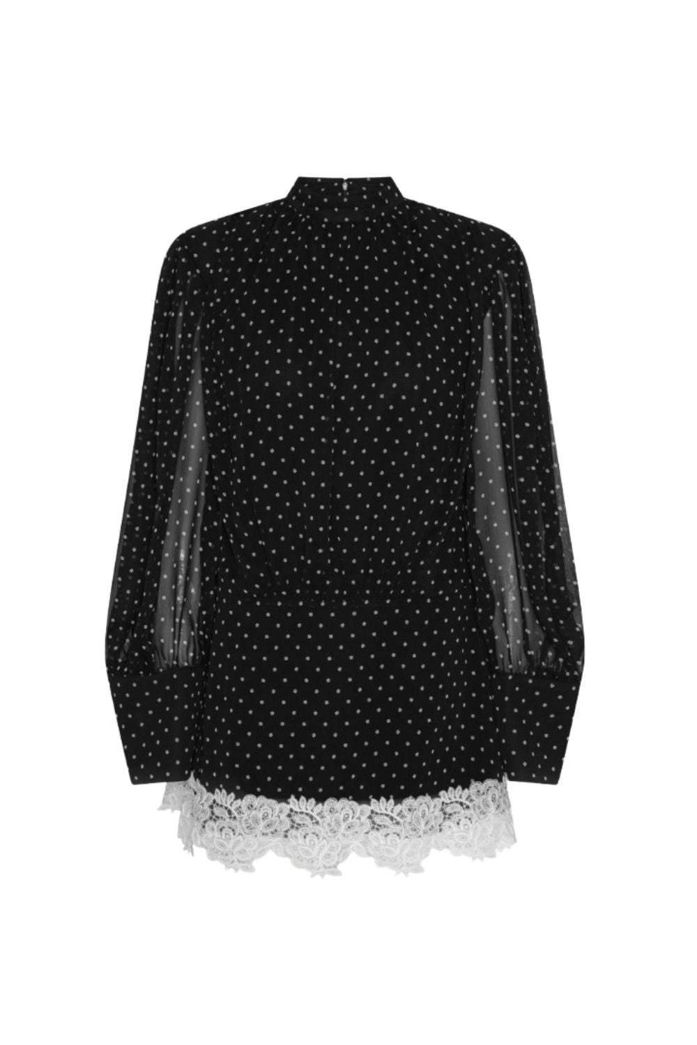 Minidress Ls Lace Detail - Black Comb.