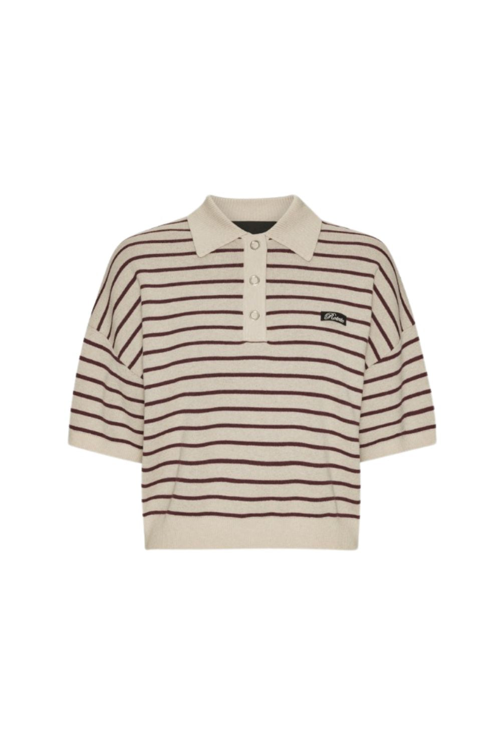 Slinky Knit Polo - Oatmeal Comb.