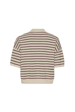 Slinky Knit Polo - Oatmeal Comb.