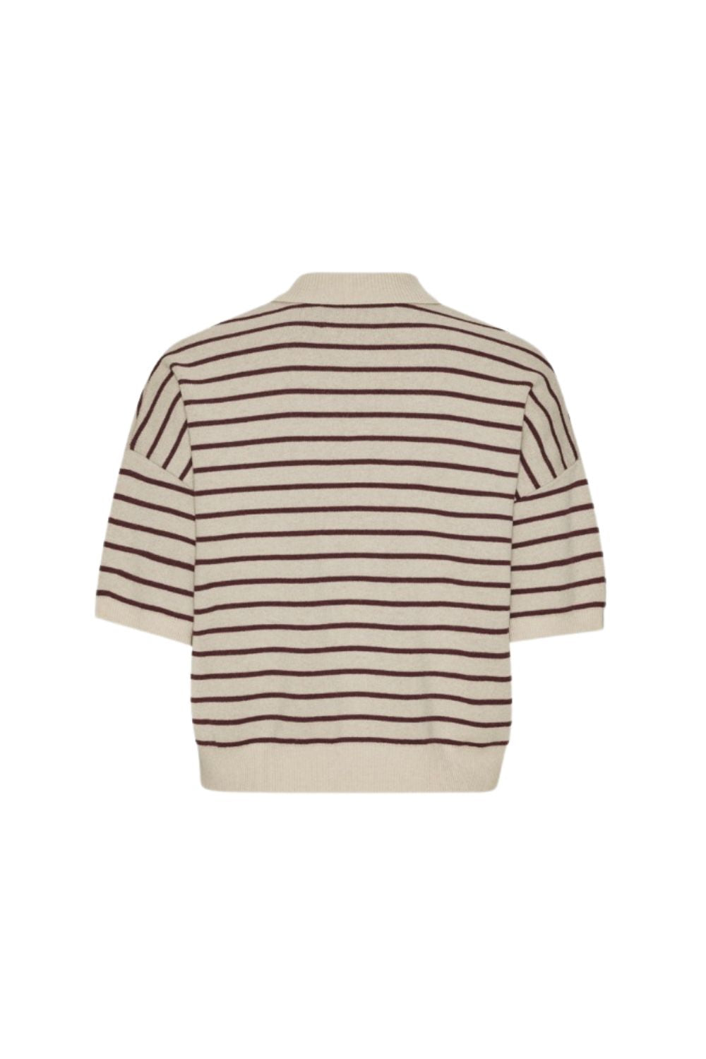 Slinky Knit Polo - Oatmeal Comb.