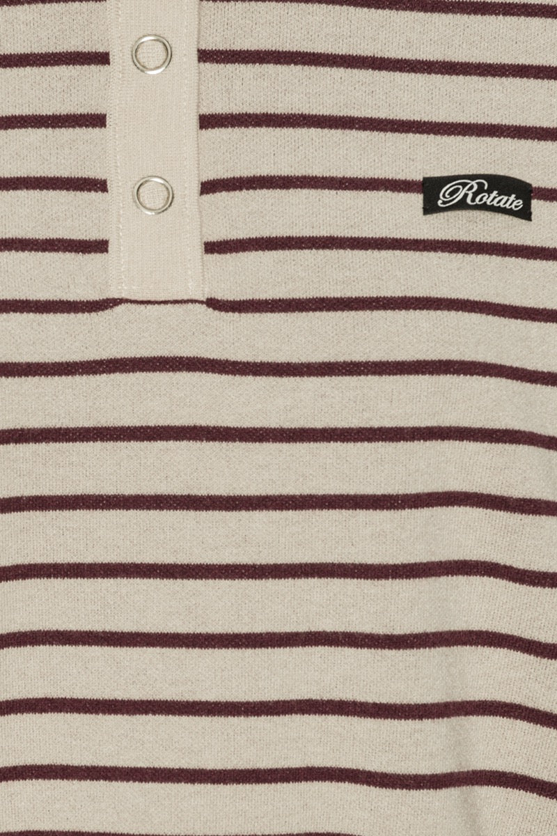 Slinky Knit Polo - Oatmeal Comb.
