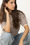 Slinky Knit Polo - Oatmeal Comb.