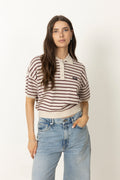Slinky Knit Polo - Oatmeal Comb.