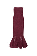 Flower Mesh Flounce Dress - Decadent Chocolate