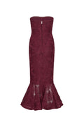 Flower Mesh Flounce Dress - Decadent Chocolate