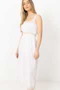 Evelyn Cotton Voile Dress - White
