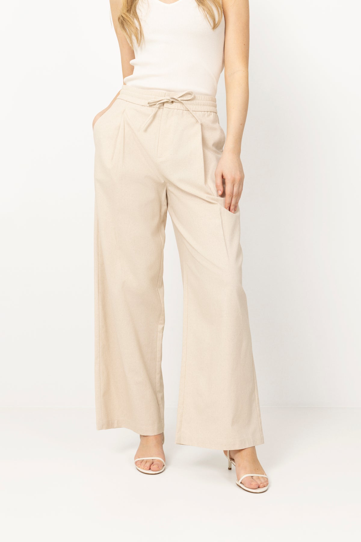 Eirin Linen Pants - Beige