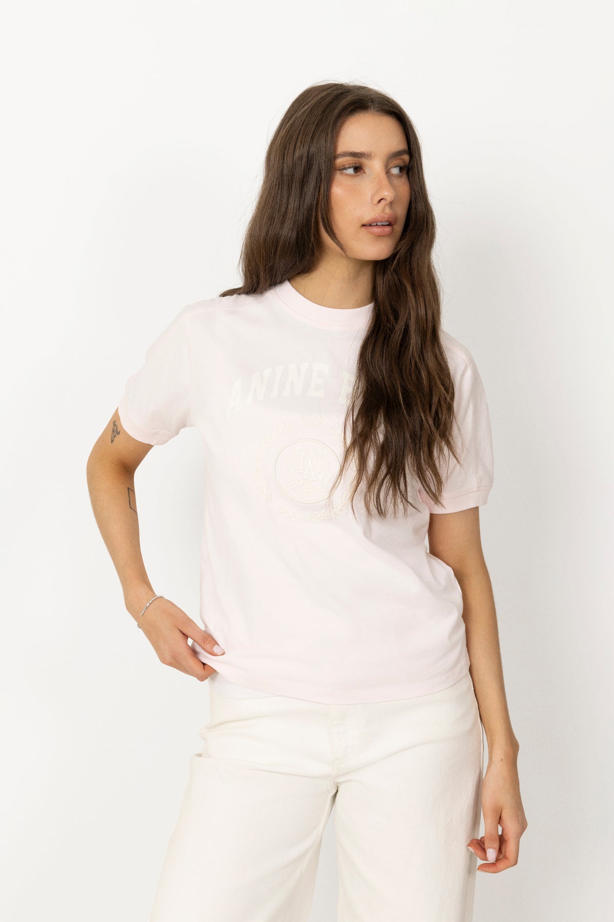 Jaylin Tee Collegiate - Powder Pink