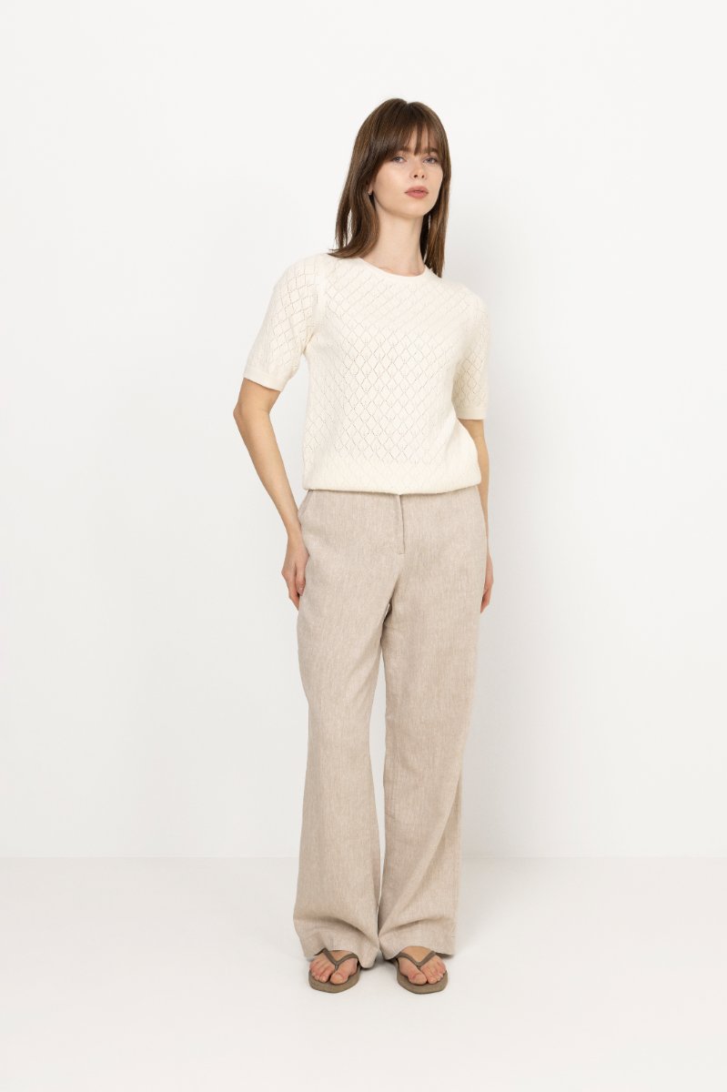 Pennie Ginia Hw Pants - Sand Melange