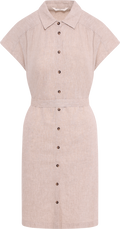 Viana Ginia Ss Shirt Dress - Sand Melange