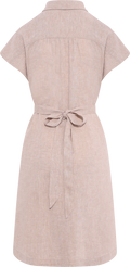 Viana Ginia Ss Shirt Dress - Sand Melange