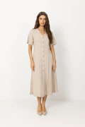 Viana Ginia 2/4 Dress - Sand Melange