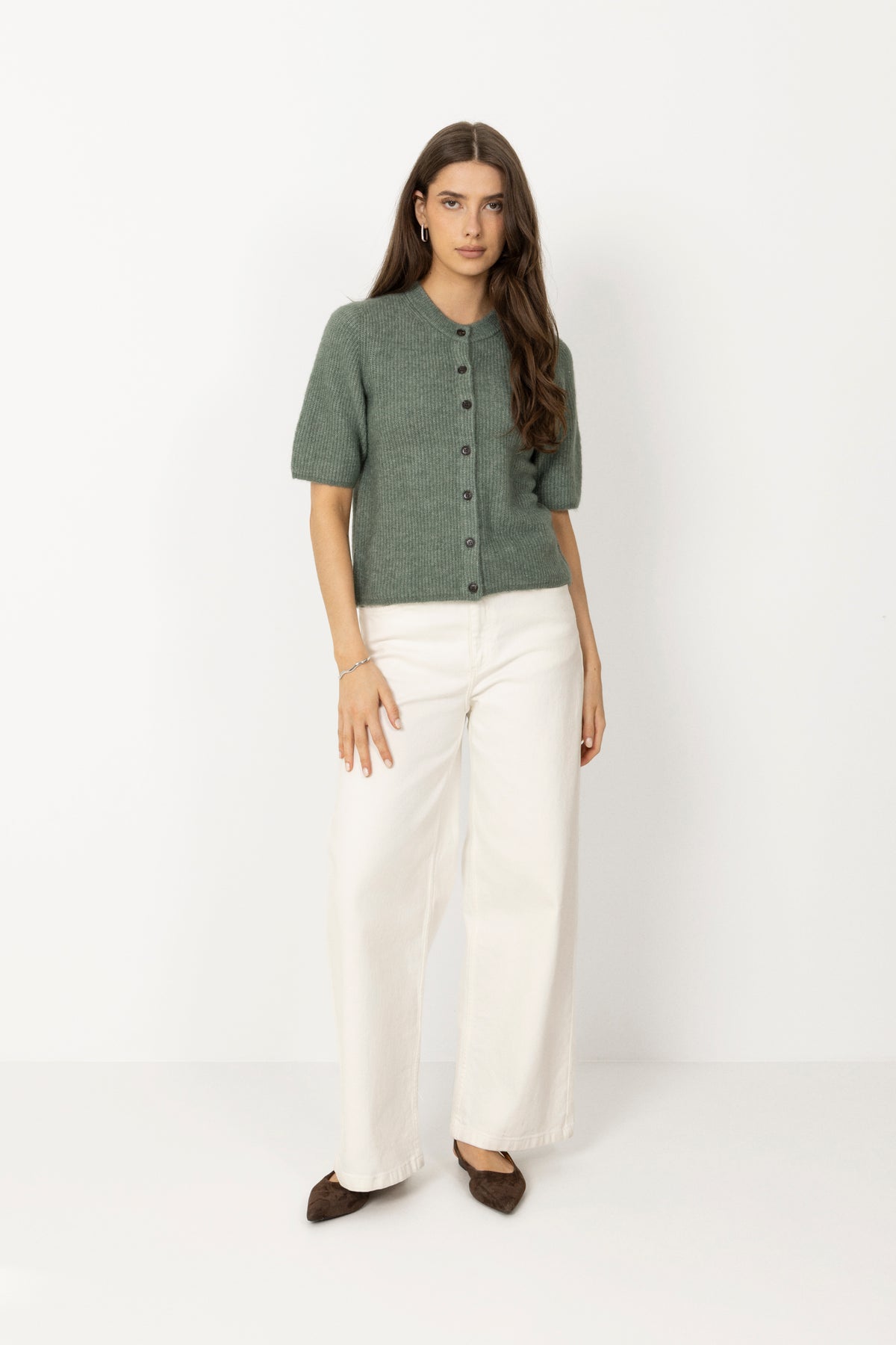 Jinie Hope 2/4 Cardigan - Laurel W Mel