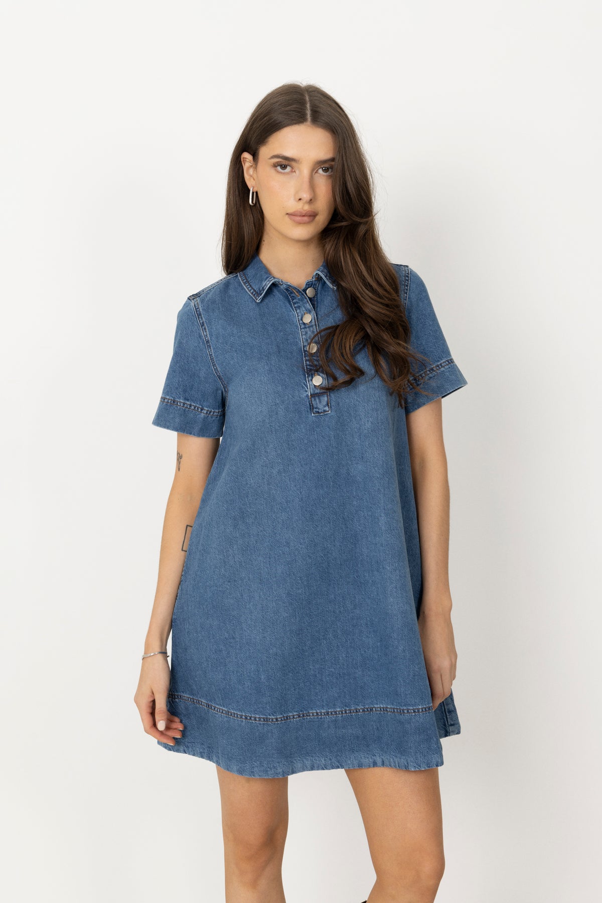 Turo Alena 2/4 Dress - Mid Blue Wash