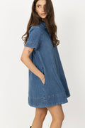 Turo Alena 2/4 Dress - Mid Blue Wash