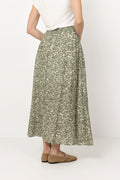 Seraphina Hw Long Skirt Aop - Egret Flower