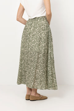 Seraphina HW Long Skirt AOP - Egret Flower