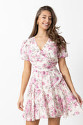 Aase Mini Flower Dress - Pink Floral
