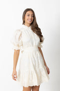 Saga Wide Lace Dress - Off White