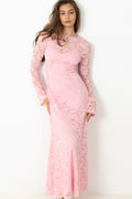 Laurine Lace Maxi Dress - Light Pink