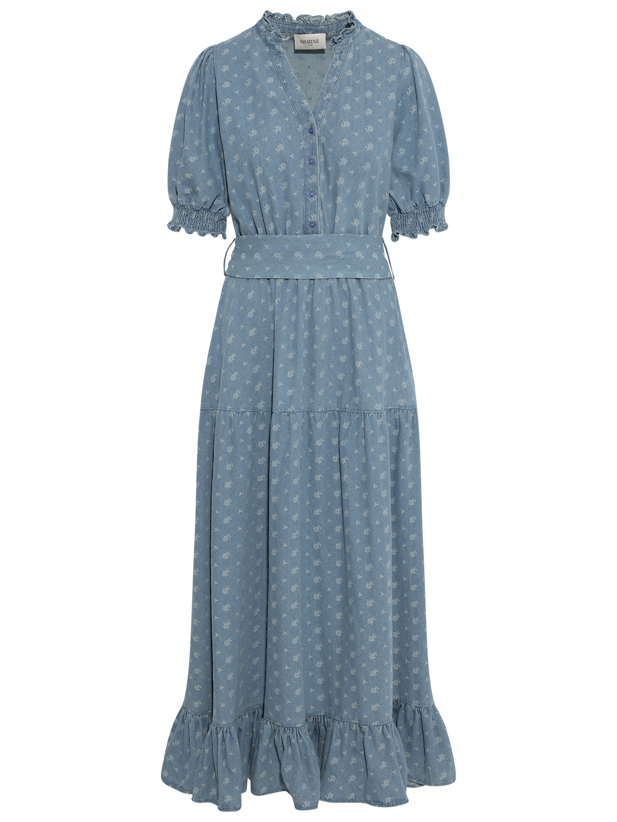 Grete Denim Maxi Dress - Light Blue