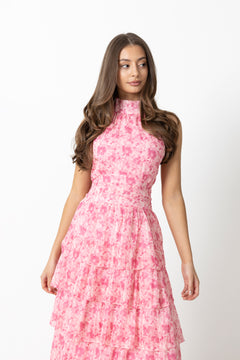 Ingalu Watercolor Dress - Pink