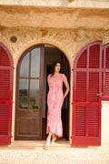 Adelia Chiffon Maxi Dress - Pink