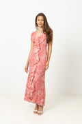 Adelia Chiffon Maxi Dress - Pink