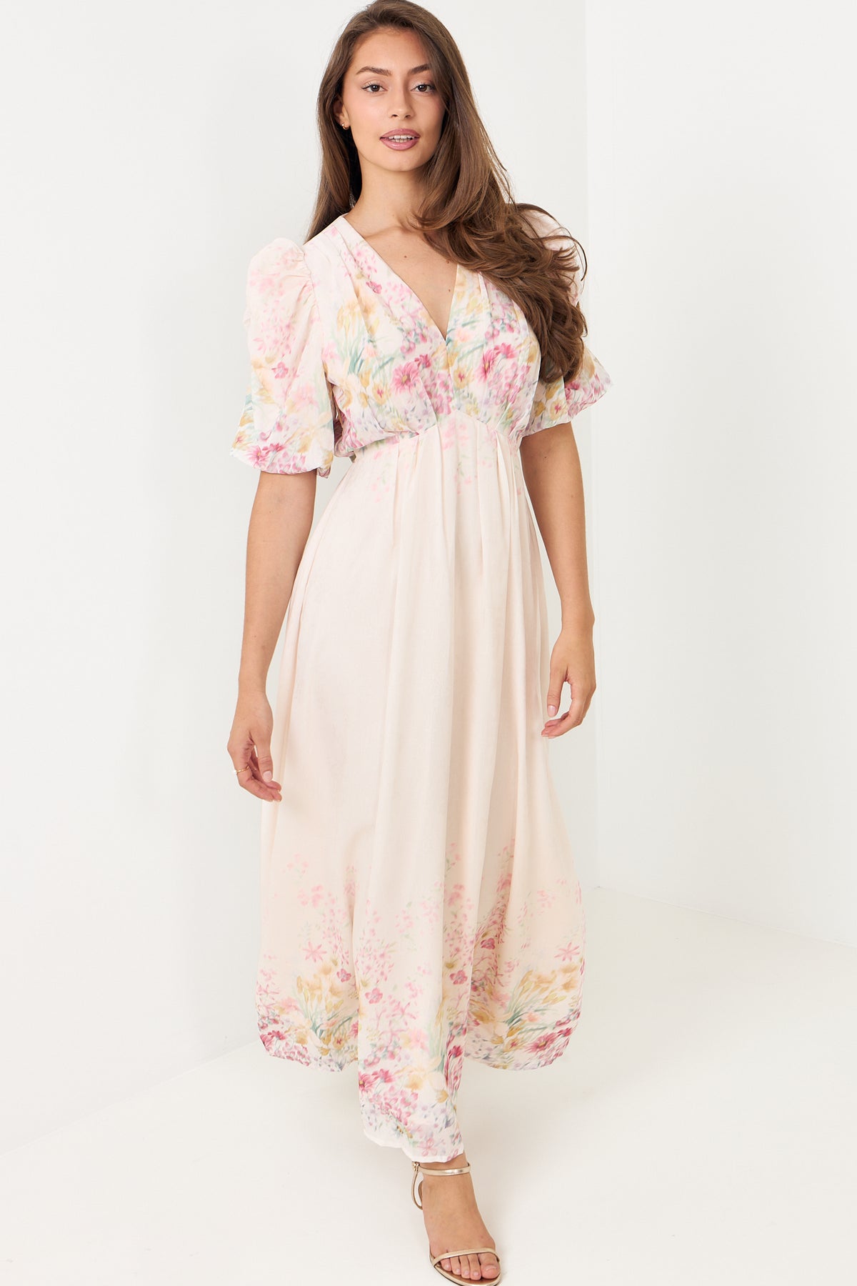 Marlene Chiffon Maxi Dress - Light Pink