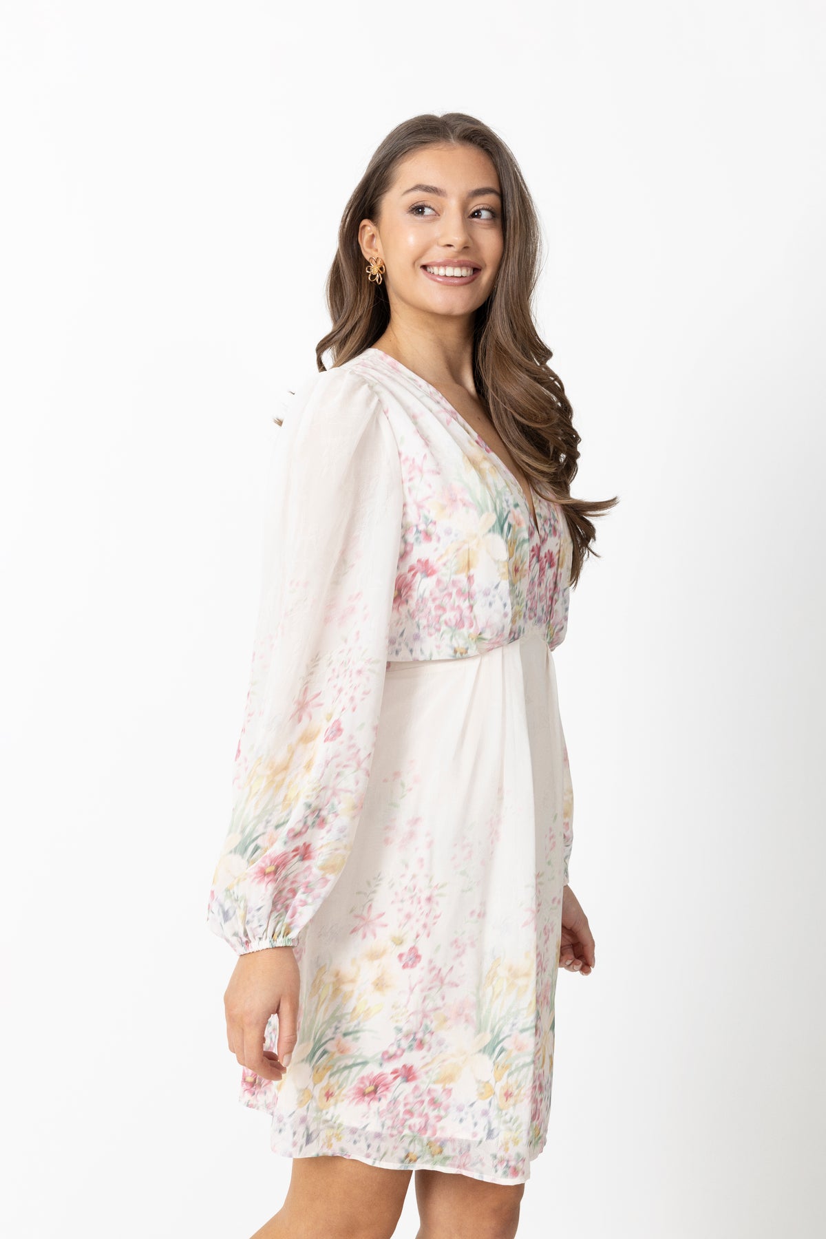 Maja Chiffon Mini Dress - Light Pink