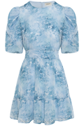 Santi Chiffon Mini Dress - Blue