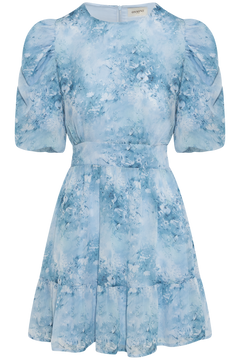 Santi Chiffon Mini Dress - Blue