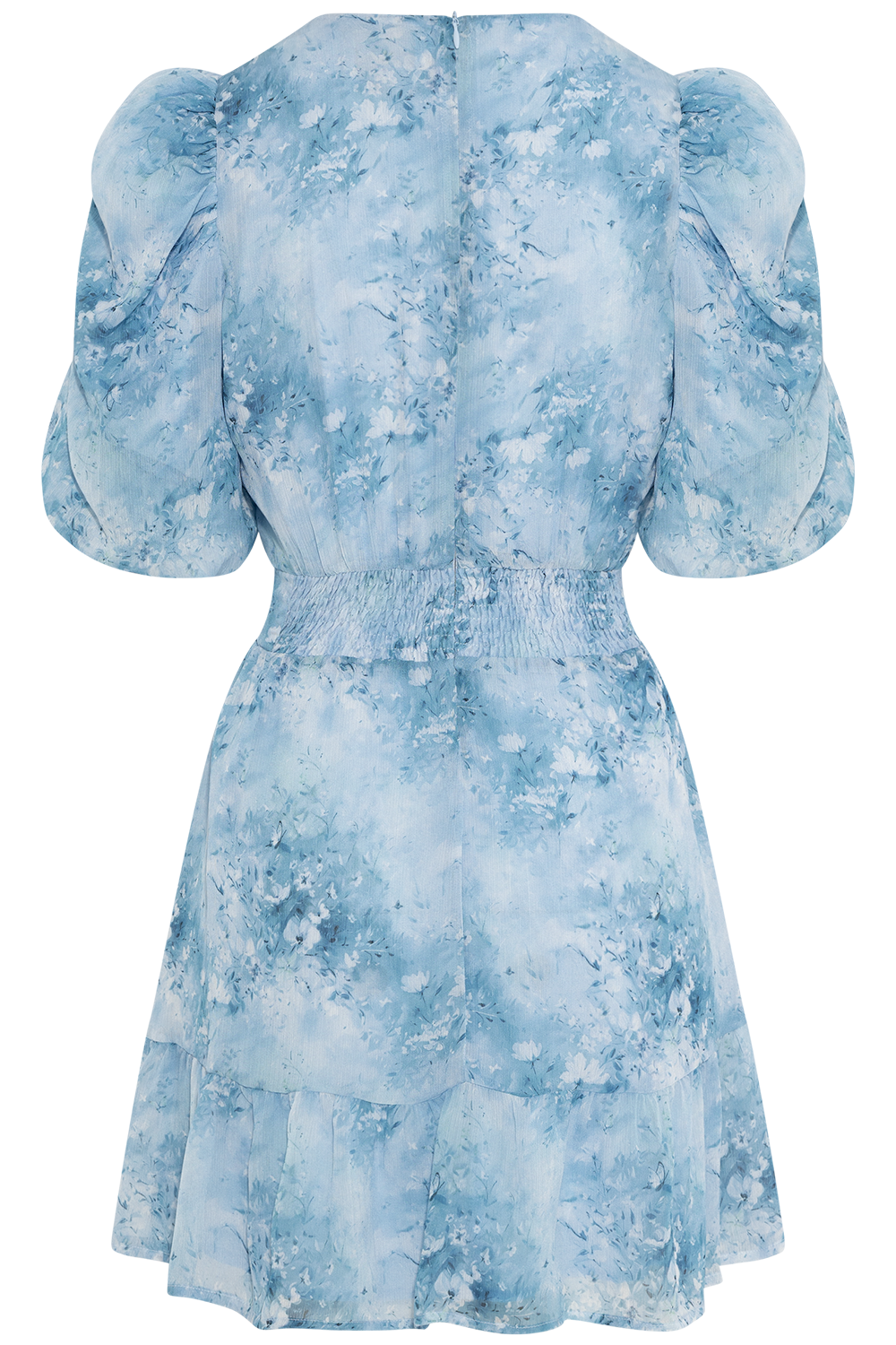 Santi Chiffon Mini Dress - Blue