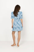 Santi Chiffon Mini Dress - Blue
