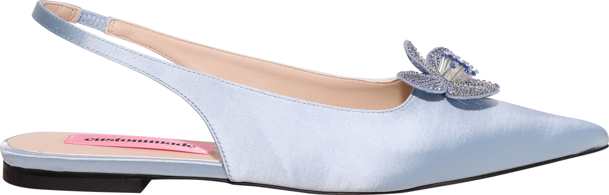Fiona Crystal Satin - Light Blue