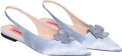 Fiona Crystal Satin - Light Blue