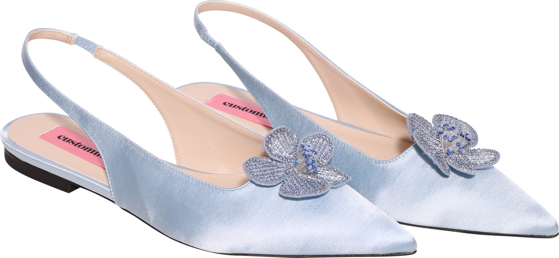 Fiona Crystal Satin - Light Blue