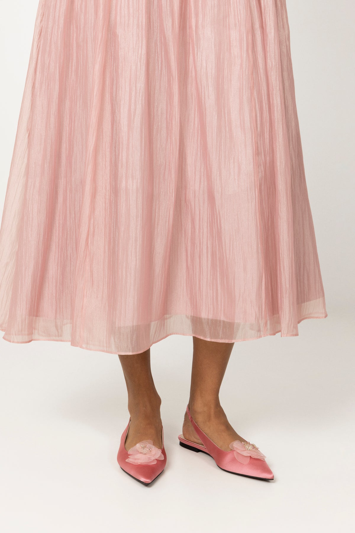 Fiona Flower Satin - Blush