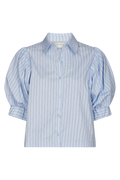 Etta Stripe Stone Shirt - Light Blue