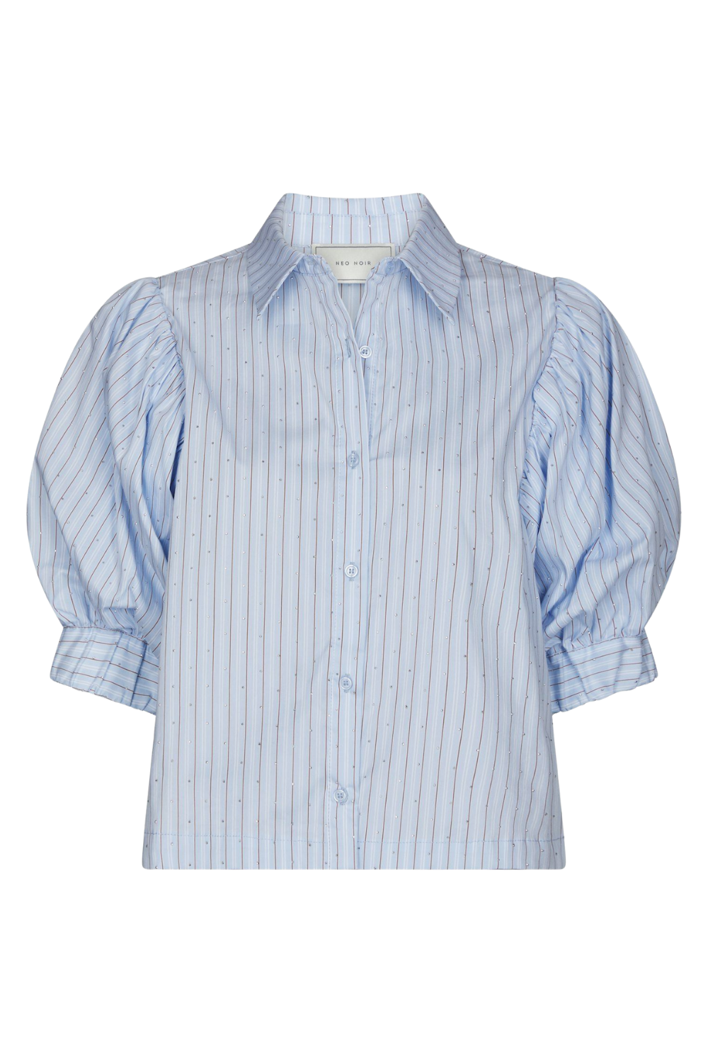 Etta Stripe Stone Shirt - Light Blue