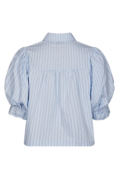 Etta Stripe Stone Shirt - Light Blue